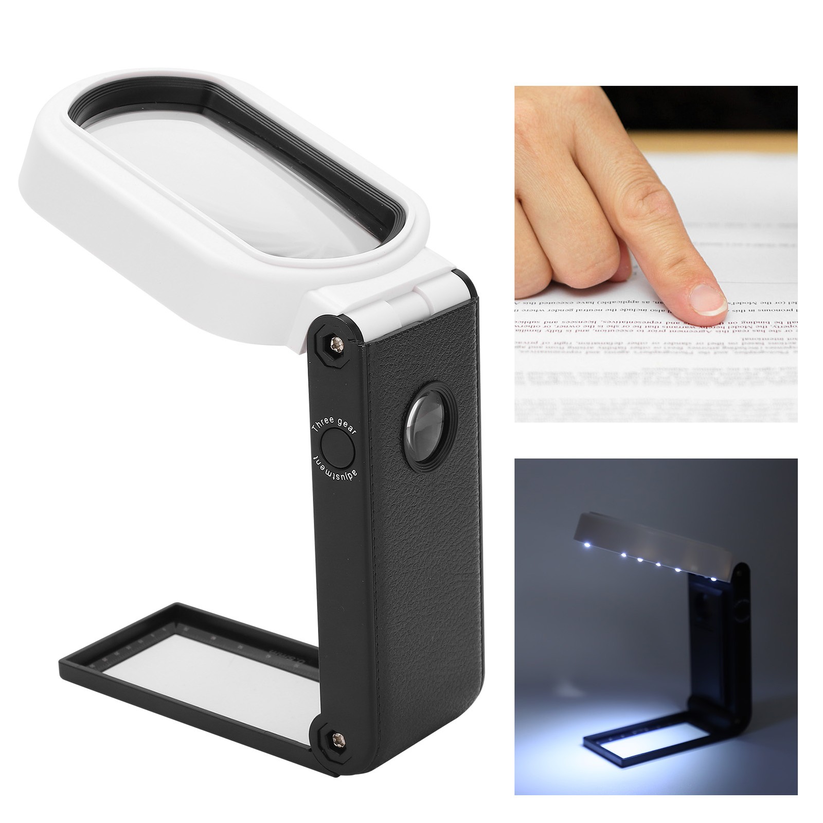 10X / 25X Magnifying Tool Foldable Handheld Magnifier For Household ABS+optical