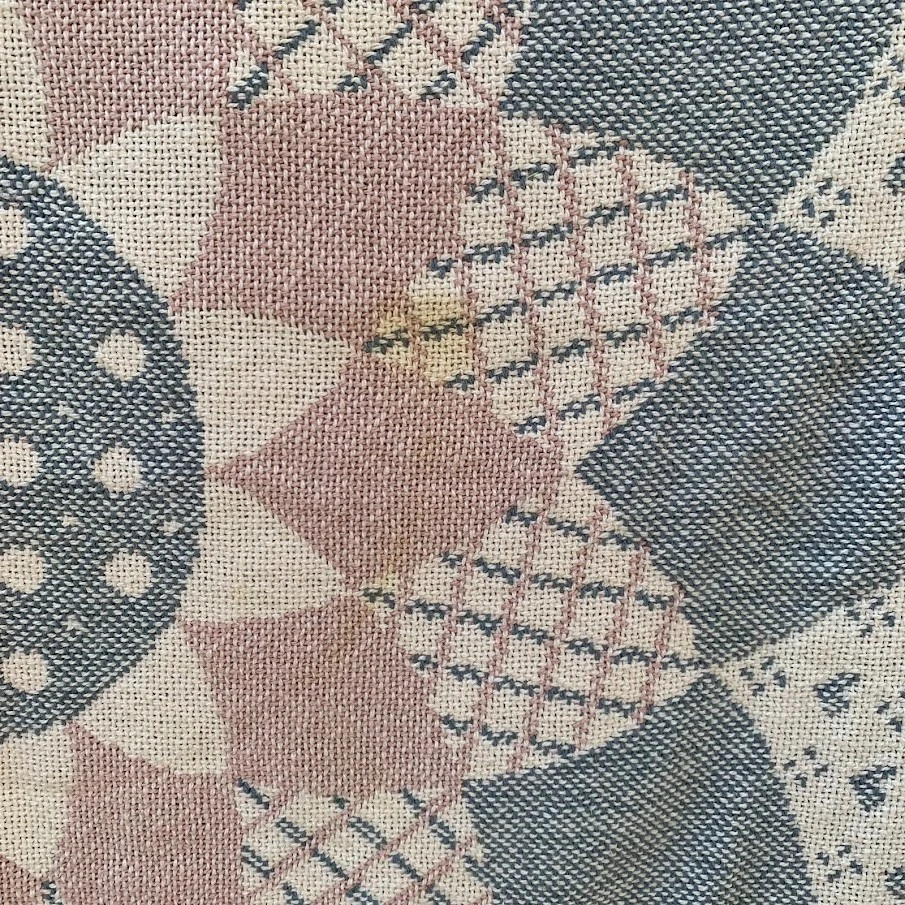 Manta de tapiz tejido con flores de retazos vintage flecos Cottagecore Foto 2 de 4