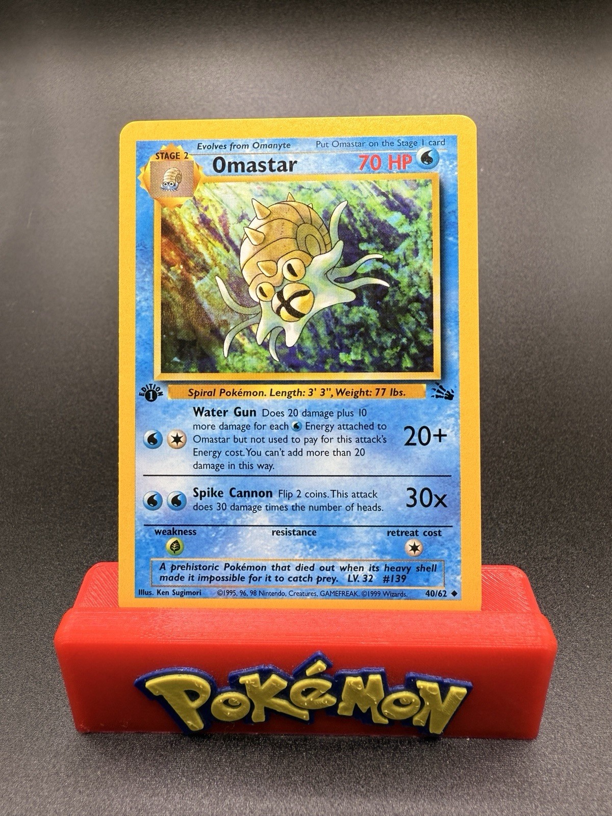 Omastar 40/62 Pokemon TCG Base Set Fossil Uncommon MINT NM