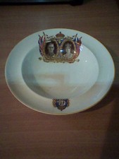 Lovely Vintage  Commemorative Dish coronation King George V1 & Queen Elizabeth