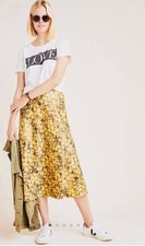 Anthropologie Current Air Maxi A Line Flowy Snake Skin Print Skirt XSmall