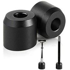 2Pcs Men's Shaving Safety Razor Stand, Premium Aluminum Alloy Matte Black
