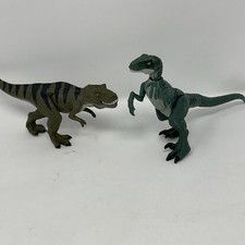 Mojo Fun Dinosaur Figure Lot Tyrannosaurus T-Rex 2017 Green Velociraptor 17400