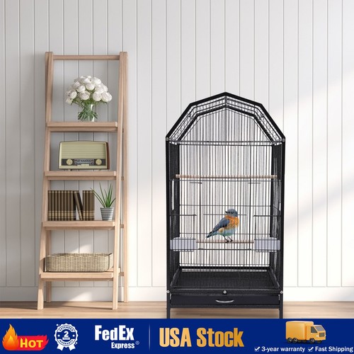 Bird Cage Large Play Top Parrot Finch Cage Macaw Cockatoo Pet Supply ... - Large Bird Playstand With Cage For Parrot And Macaw
