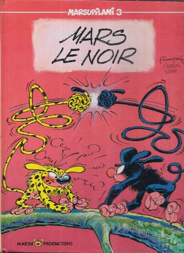 Marsupilami, Mars le Noir-Ancienne figurine articulée- Latex- Muhleck