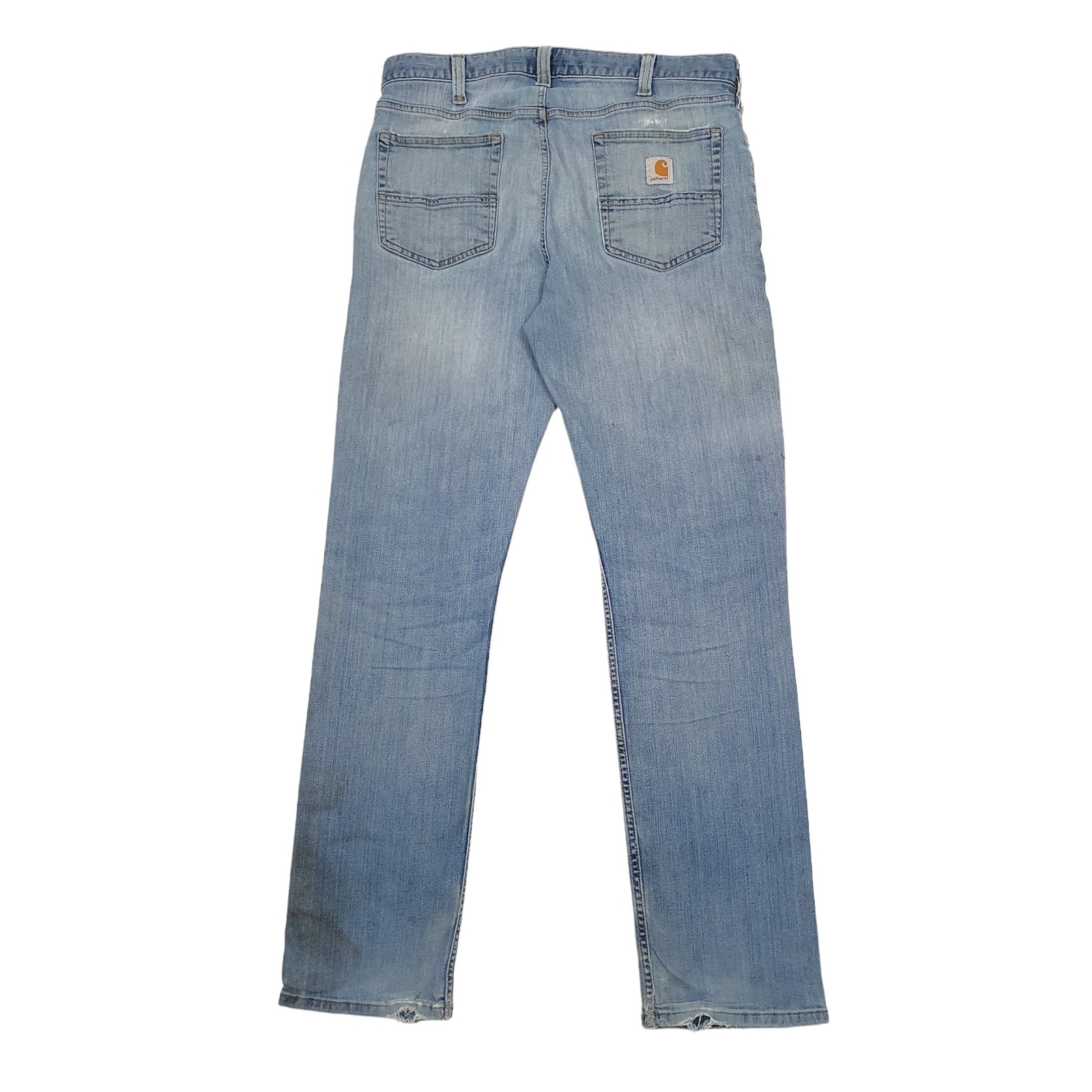 CARHARTT Relaxed Jeans Regular Fit Blue Denim Trousers Mens Carpenter W34 L32 image 4