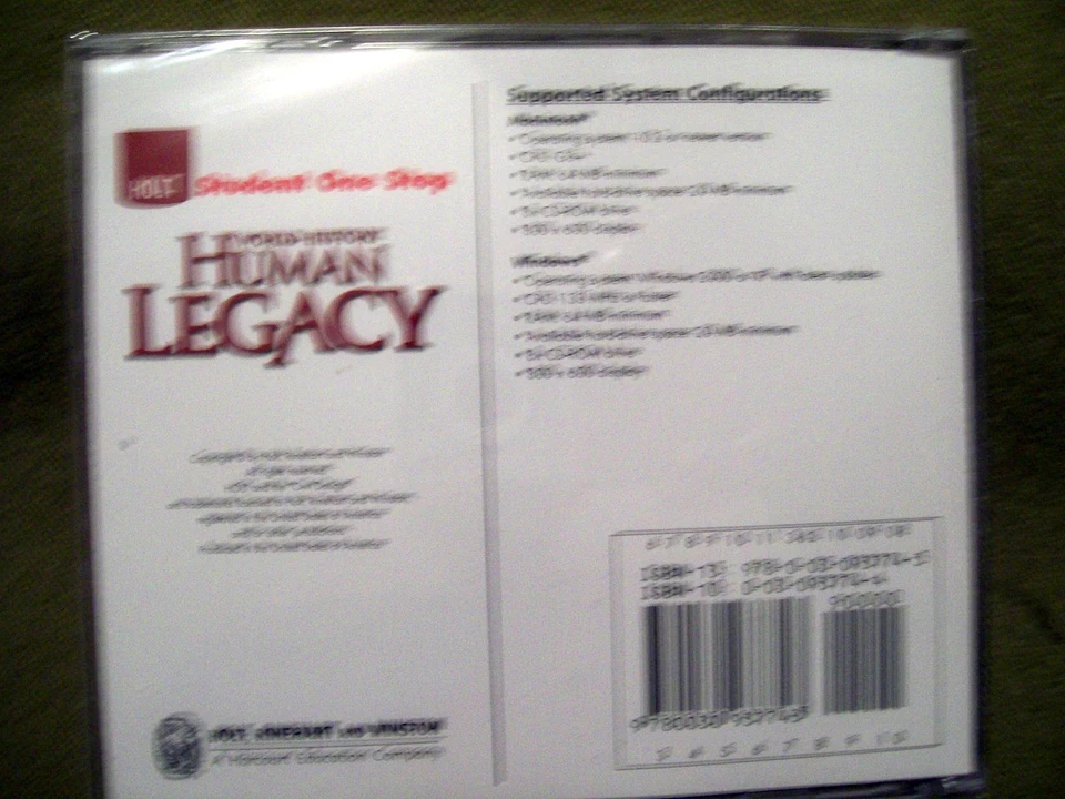 Holt Student One Stop World History Human Legacy CD-ROM (BRAND NEW) - Image 2 of 2