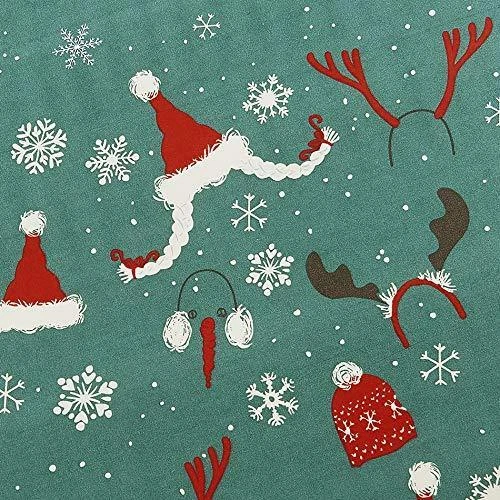 Vaulia полный королева пододеяльник комплект BS618Q - зеленый Санта шляпы снеговик олень - Изображение 2 из 2