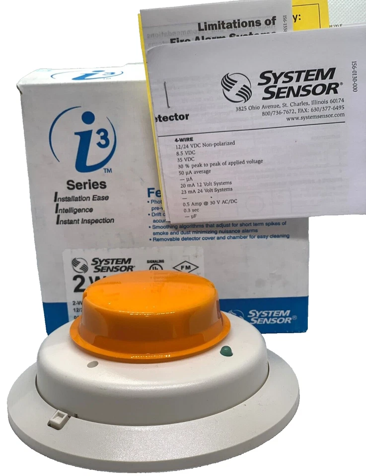 Sistema Sensor 2W-B Detector de Humo 2 Cables Blanco - Envío el Mismo Día (SELLADO) Foto 4 de 4