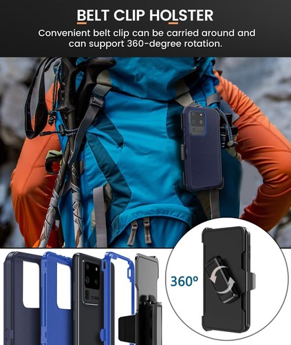 For Samsung Galaxy S20 FE/S20+/S20 Ultra Case Heavy Duty Hard Cover w/Belt Clip - Picture 12 of 54