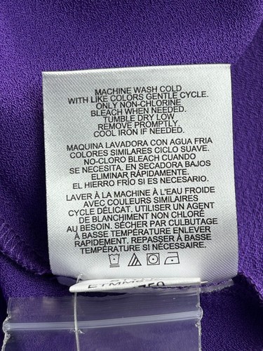 Ellen Tracy Violet High Neck Sleeveless Blouse Top Back Keyhole Women's XL NWT - Picture 7 of 8
