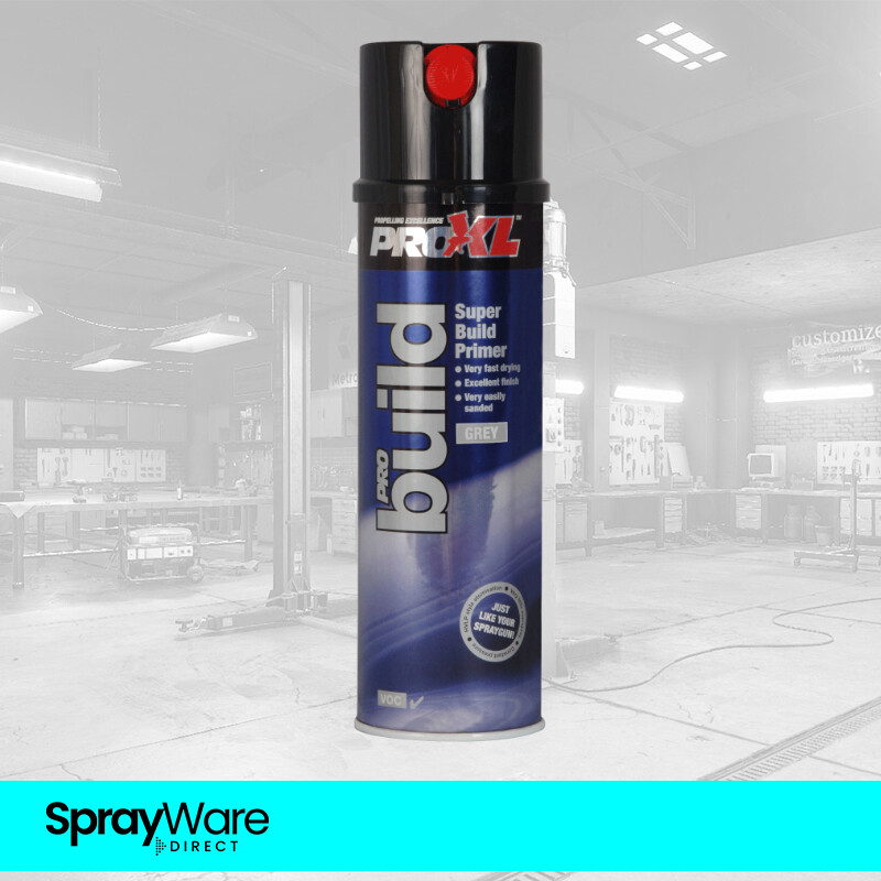 PRO XL Super High Build GREY Primer Aerosol Spray Pro Build 500ml Fast Drying