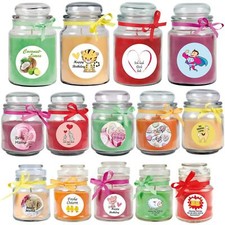 Duftkerze bis 500gr Jar Glaskerze Bonbon Glas Duft Kerze mit Deckel XXL 