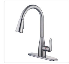 Glacier Bay Paulina Single-Handle Spring Neck Pull Down Sprayer Kitchen Faucet