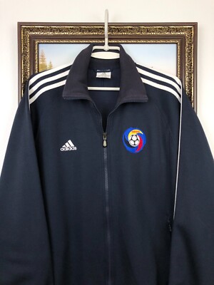 Vintage Adidas Romania Football Jacket Soccer Track Top Zip