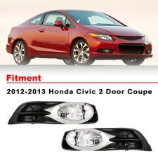 For 2012 2013 Honda Civic 2dr Coupe Fog Lights Bumper Lampsswitchwiring Pair For 2012 2013 Honda Civic 2dr Coupe Fog Lights Bumper Lampsswitchwiring Pair