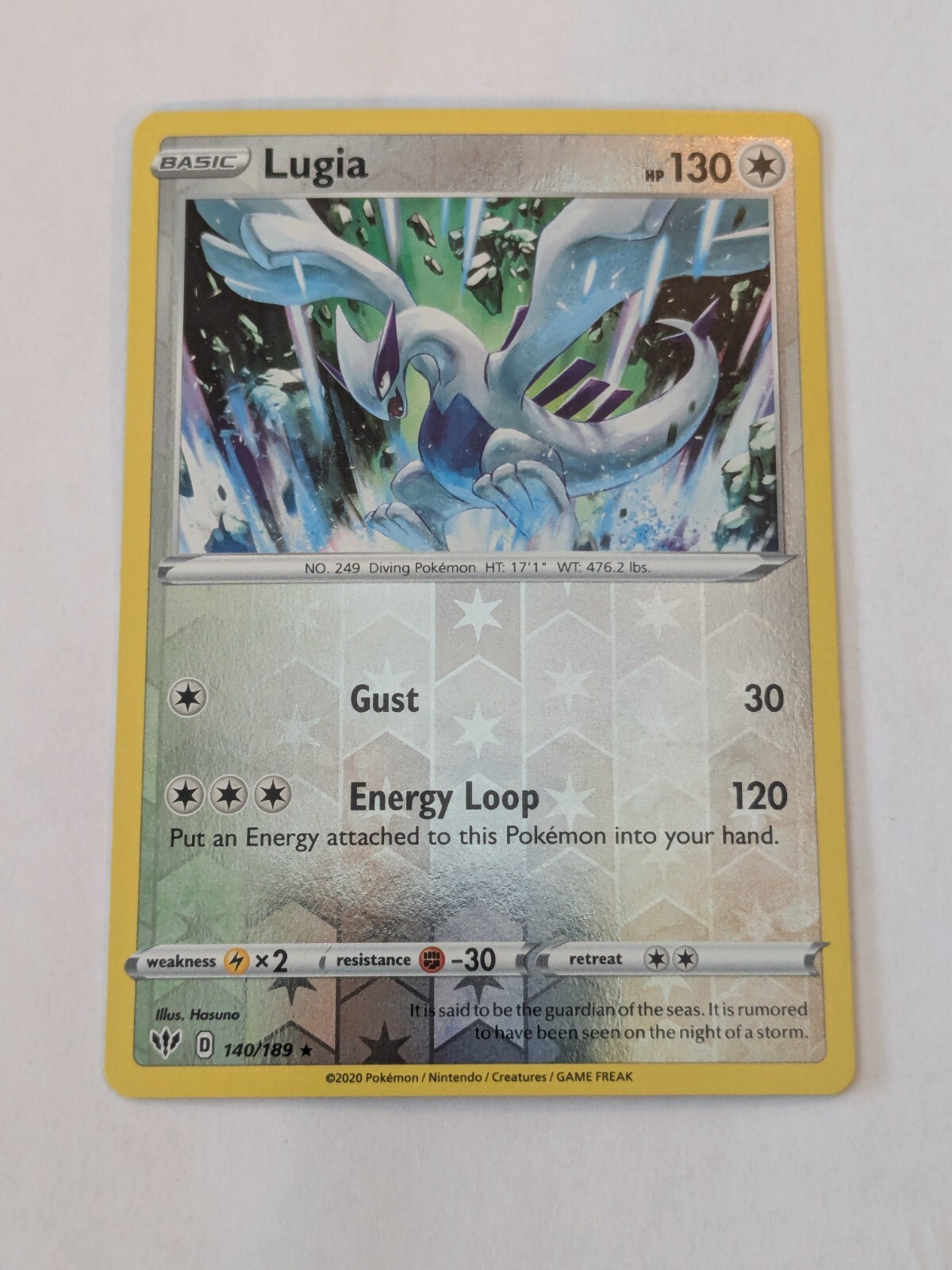 Lugia 140/189 Darkness Ablaze Rare 2020 Pokemon Card SWSH NM