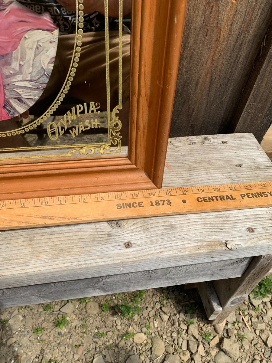 Olympia Beer Brewing Co Mirror Sign Room Man Cave ITS THE WATER 23