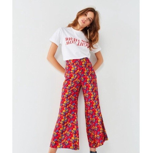 Noise Flora Cropped Kick Flare Floral 