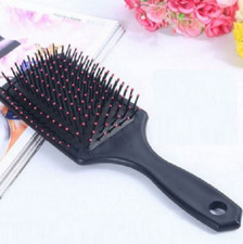 Professional Black Paddle Cushion Hair Massage Brush Hairbrush Comb