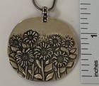 NWOT Or Paz Sterling Silver 925 Large Sunflower  Pendant 18" Chain Israel B Au — photo 3