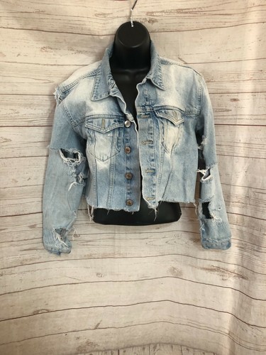 Denim Jacket Ripped Look 
