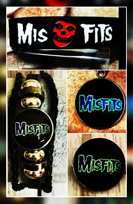 MISFIT   SET OF 3  1   BRACELET   NECKLACE   PIN  RUBBER WRISTBAND