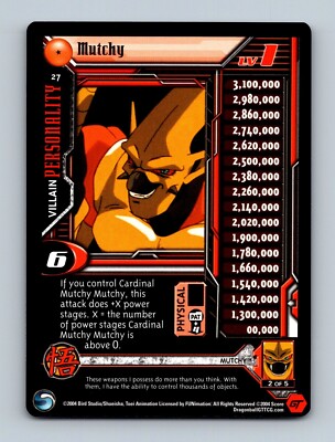 Dragon Ball GT TCG LIMITED Mutchy 27 Score Lost Episodes Saga