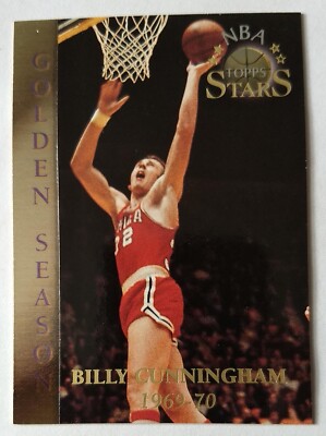 BILLY CUNNINGHAM, 1996 TOPPS NBA STARS GOLDEN SEASON #62, 76ers