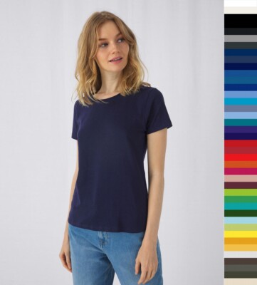 B&C Damen T-Shirt #E150 Baumwolle 40°C waschbar vorgeschrumpft XS bis 3XL TW02T