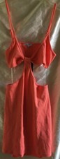 FASHION NOVA womens ORANGE CUT OUT dress size LARGE NWT
