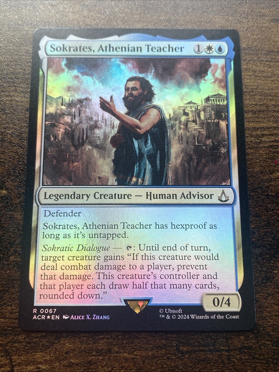MTG アサシンクリード アテナイの教師、ソクラテス シリアルナンバー FOIL エッチング・Foil】(250)《アテナイの教師、ソクラテス/Sokrates