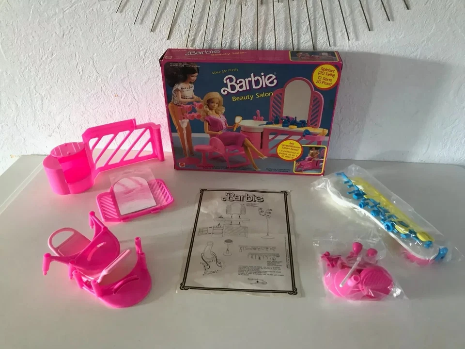 16⚜️ Ancien Jouet Institut de Beauté Salon de Barbie Vintage Mattel Année 1987 - Photo 2/4