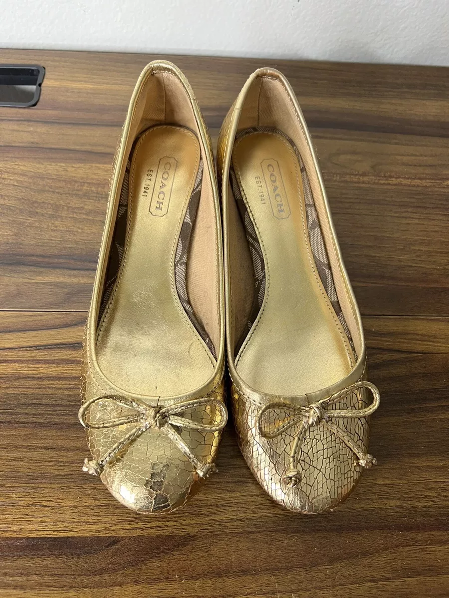 Coach gold best sale shoes