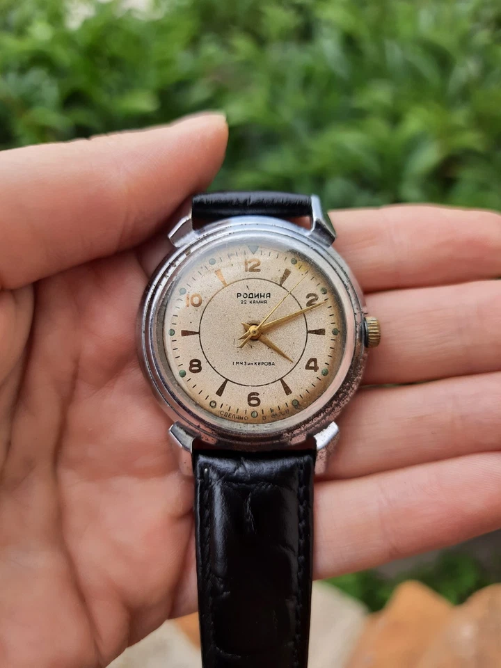 Reloj de pulsera mecánico soviético vintage para hombre RODINA 1 MCHZ KIROVA URSR Foto 4 de 4