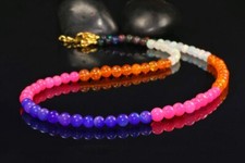 Multi Color Opal Balls Necklace For Women Ethiopian Opal Gemstone Balls Necklace
