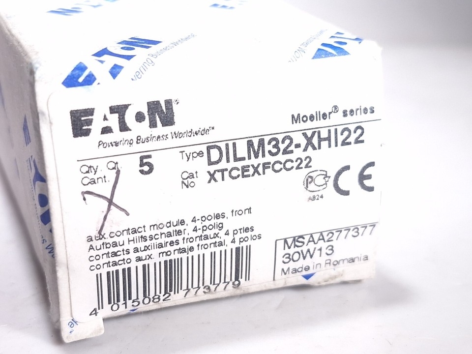 Contact De Montage Supérieur Eaton Moeller DILM32-XHI22 - Neuf Pour Contacteur