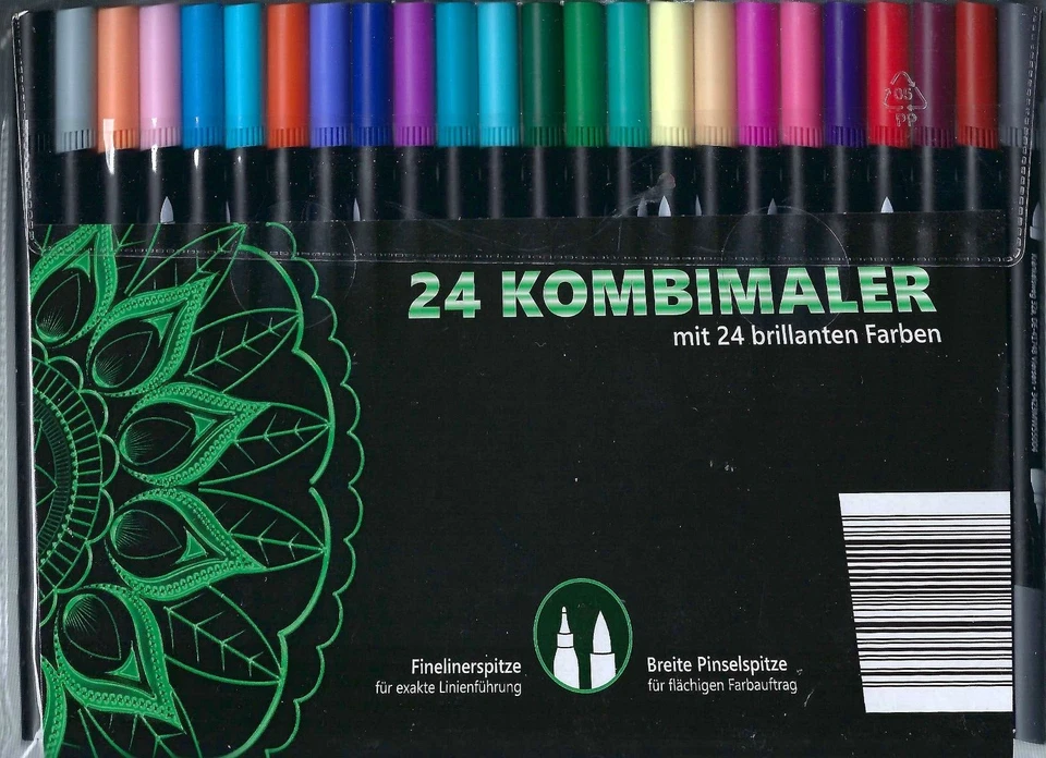 MAKENLOS 24 Kombimaler - 24 brillante Farben Neu & OVP