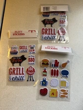 3-Packs Of Puffy Grillin Stickers NEW