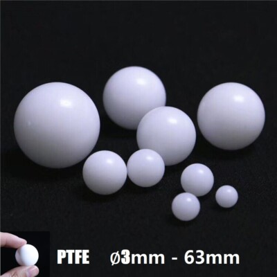 PTFE Spheres PTFE Ball Diaphragm Pumps Seal Balls Valve Balls White 3mm - 63 mm