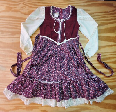 purple gunne sax dress 70's Gunne Sax Boysenberry Purple Floral Midi Dress Sz S