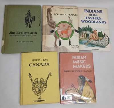 Vintage Lot of 5 Native American Children Books 1960s-70s X-Library