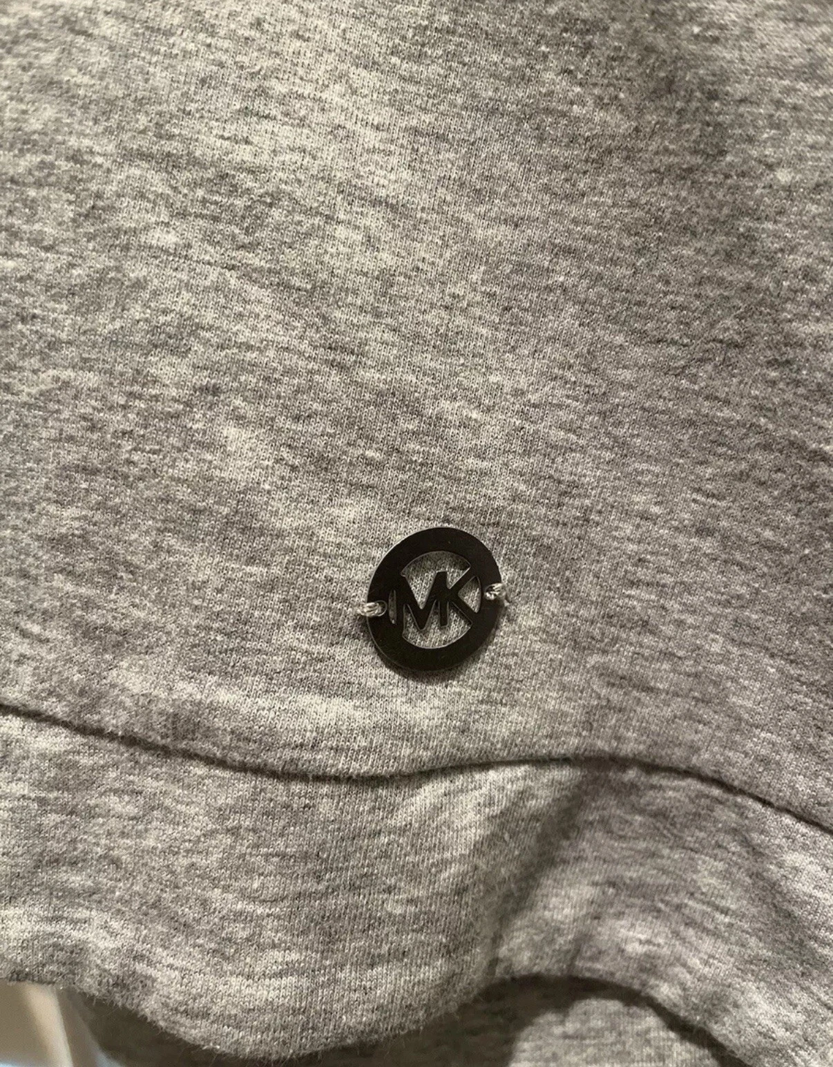 Felpa con cappuccio donna Michael Kors logo grigio grande casual orlo a scoop tempo libero comoda