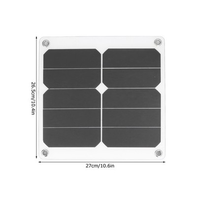 15W Solar Panels USB High Conversion Efficiency Light 5V Portable Solar Powe SET