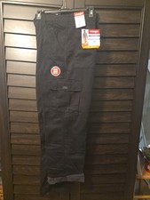 Wrangler Mens Fleece Lined Relaxed Fit Cargo Black Cotton Pants Size 36x32 NWT