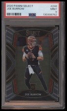 2020 Panini Select #246 Joe Burrow Rookie Card PSA 9. rookie card picture