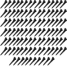 100 PCS Single Prong Hair Clips Black Section Alligator Curl Pins 1.75 In