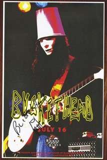Buckethead autographed gig poster Guns n Roses guitarist