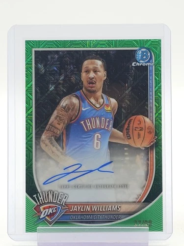 2025 Bowman Mega Box Basketball Green Mojo Refractor Jaylin Williams #BCA-JI