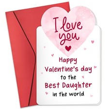 Valentines Day Card for Daughter - Valentines Day Gifts for Daughter from Mom...